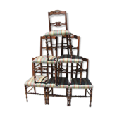 Series of 6 chairs, cherry, 19th