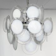 Rare Set of Two Murano Glass Sconces and One Pendant Chandelier by Gino Vistosi
