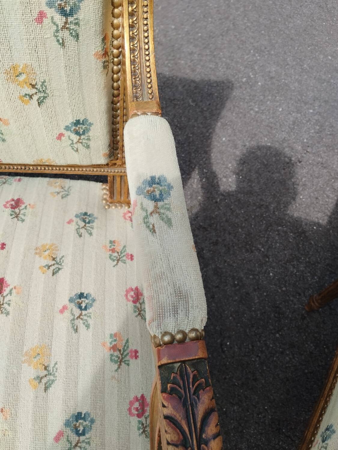 Pair of old Louis XVI style armchairs