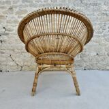Rattan basket armchair from the 60s