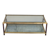 Table basse design en laiton style Jansen - 1970s