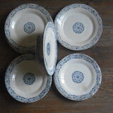 15 Gien porcelain plates and 1 cake dish on foot