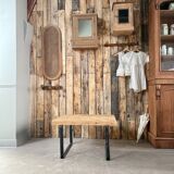 Table basse en bois et métal SNCF