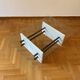 1980s White Marble Rectangular Coffee Table Postmodern Glass