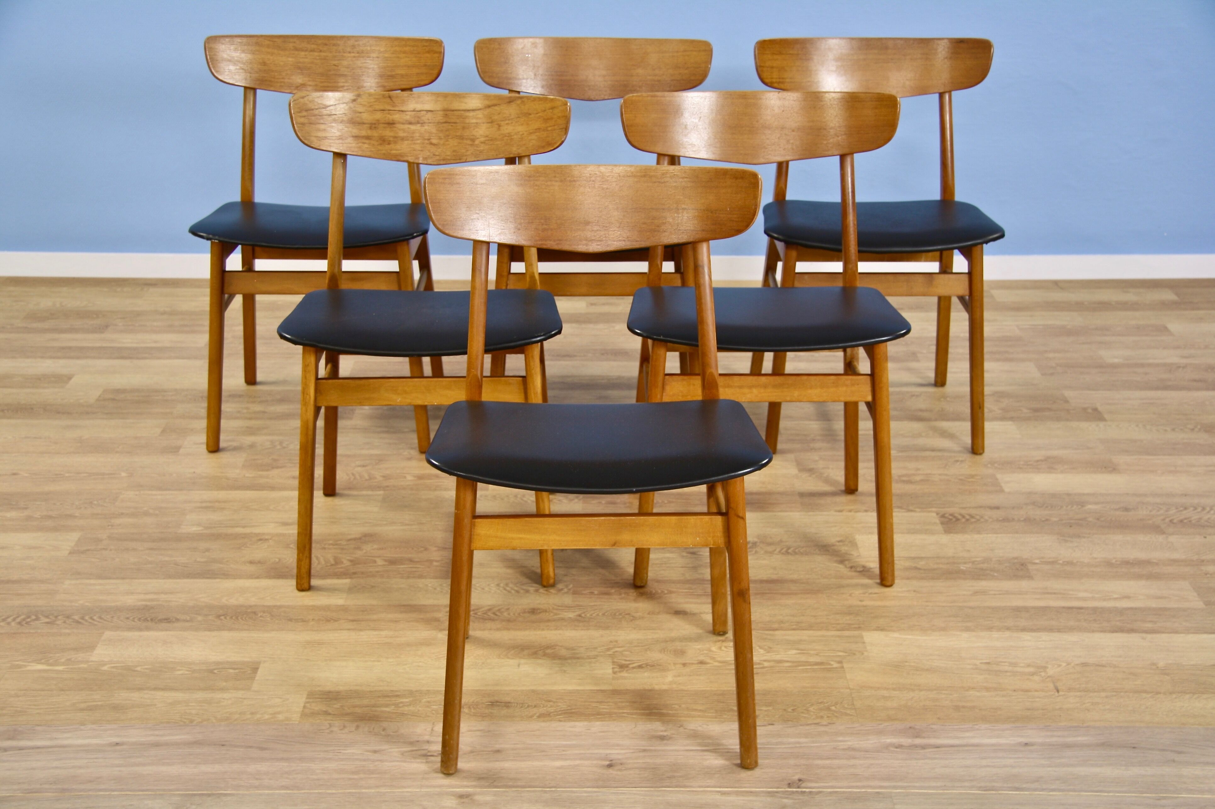 Set of 6 Danish dining chairs in teak by Farstrup, 1960s