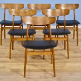 Set of 6 Danish dining chairs in teak by Farstrup, 1960s