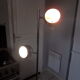 Vintage chrome floor lamp with two adjustable ball spotlights