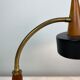 Table lamp of black metal and teak of Danish design, 1960s