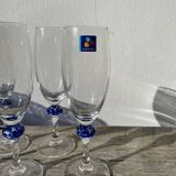 5 Luminarc blue glass flutes