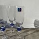 5 flûtes Luminarc en verre bleu
