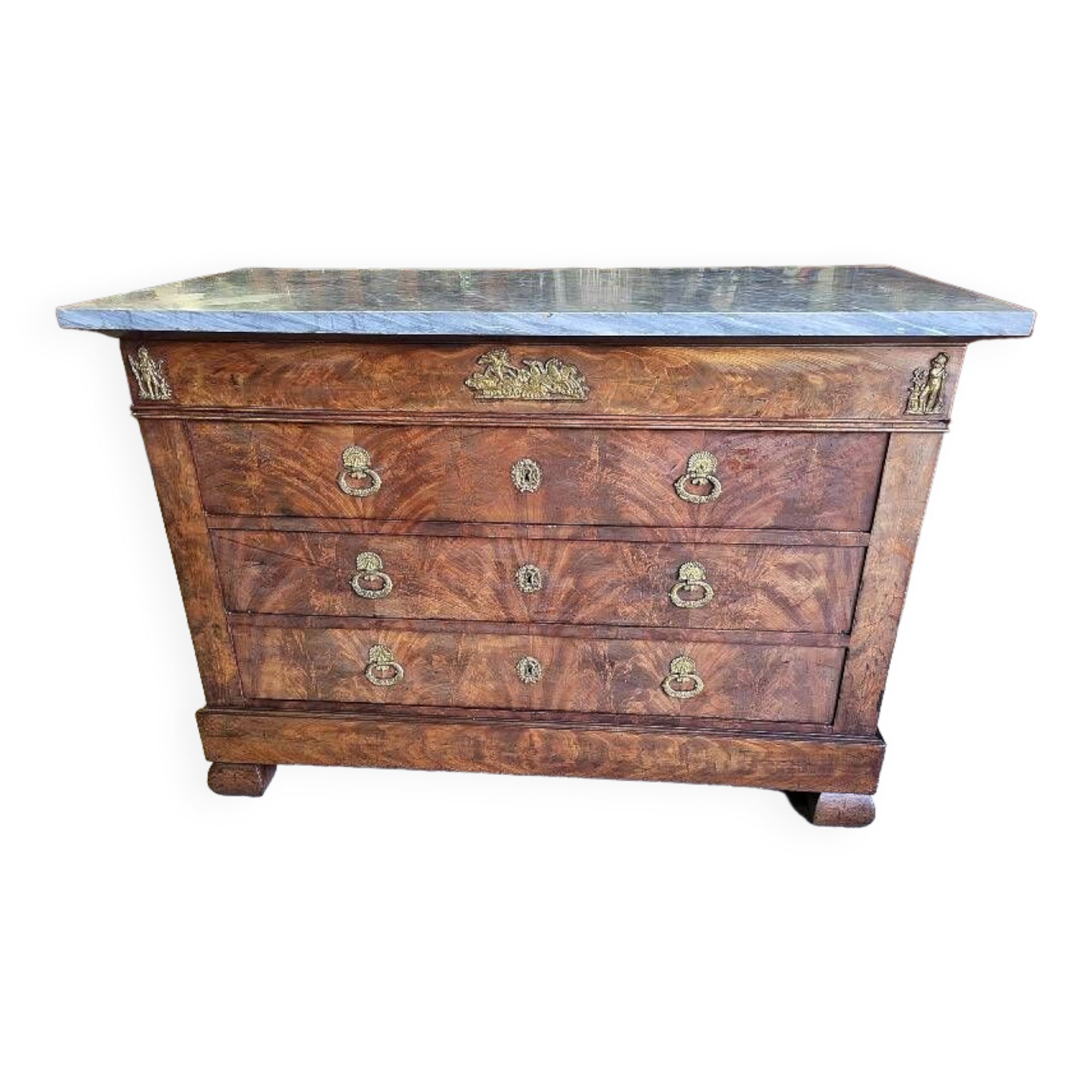 Empire chest of 4 drawers in mahogany from the 19th century