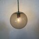 Suspension boule en laiton et verre fumé de Limburg Glashütte, années 1970