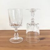 Vintage Arques crystal glasses, Louvre model