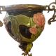 Suspension monte et baisse Art nouveau en barbotine, vers 1900