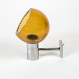 Wall lamps in chromed metal and glass by Archimède Séguso