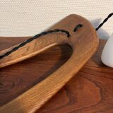 Suspension Rispal en bois avec globes opalin