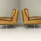 Special lounge chairs chrome & leather 1960’s