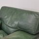 Roche Bobois lounge armchair in original green patinated leather, 1970