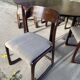 Vintage Baumann sleigh chairs with table