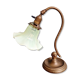 Art Nouveau desk lamp, bronze and opalescent glass