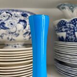 Vase, Scandinavian soliflore in blue opaline