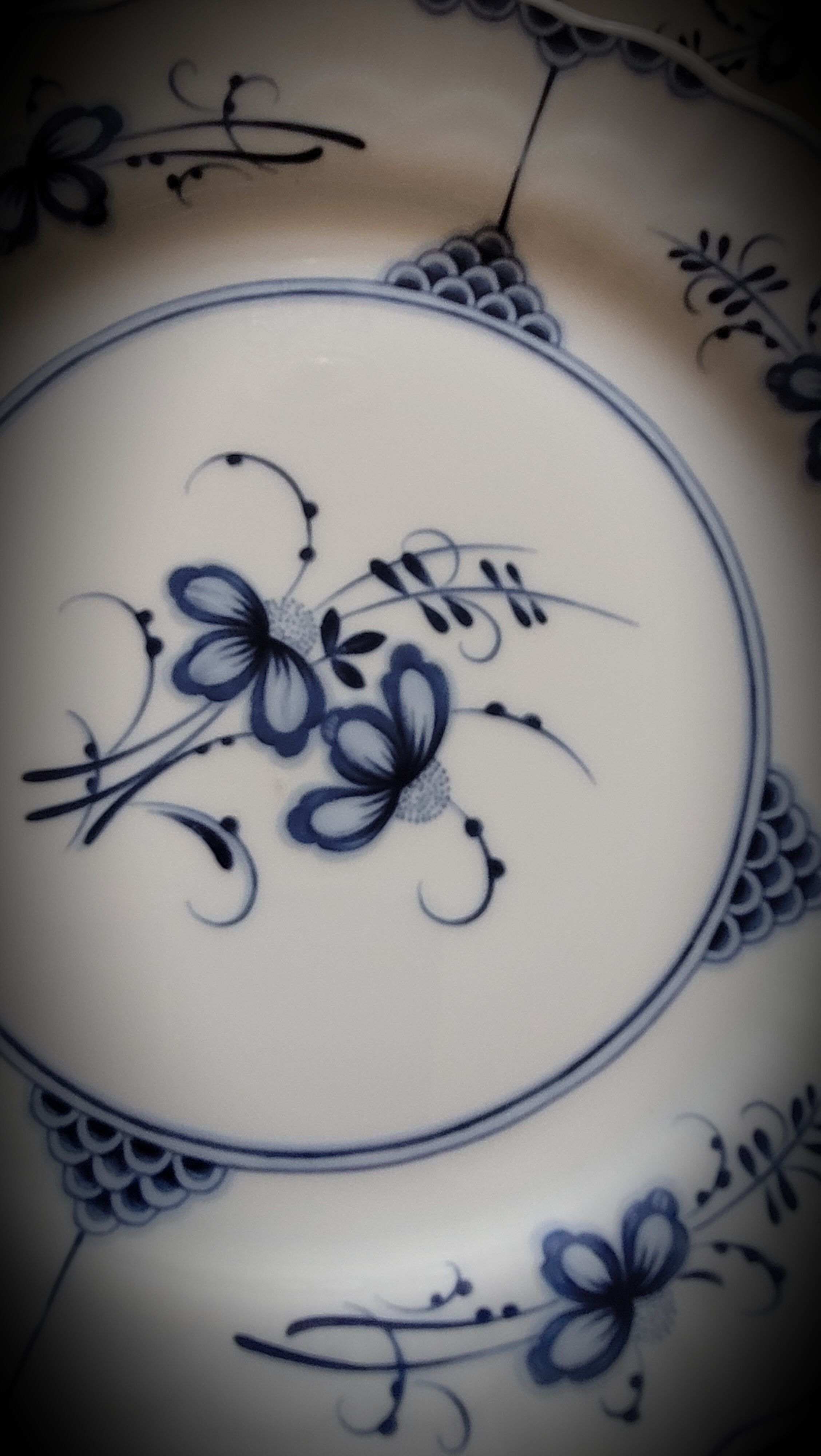 Set 6 flat plates Echt Kobalt