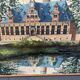 Painting monument architecture netherlands signed by Willem Heytman vintage
