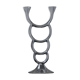 Sculptural metal candle holder, 1970s