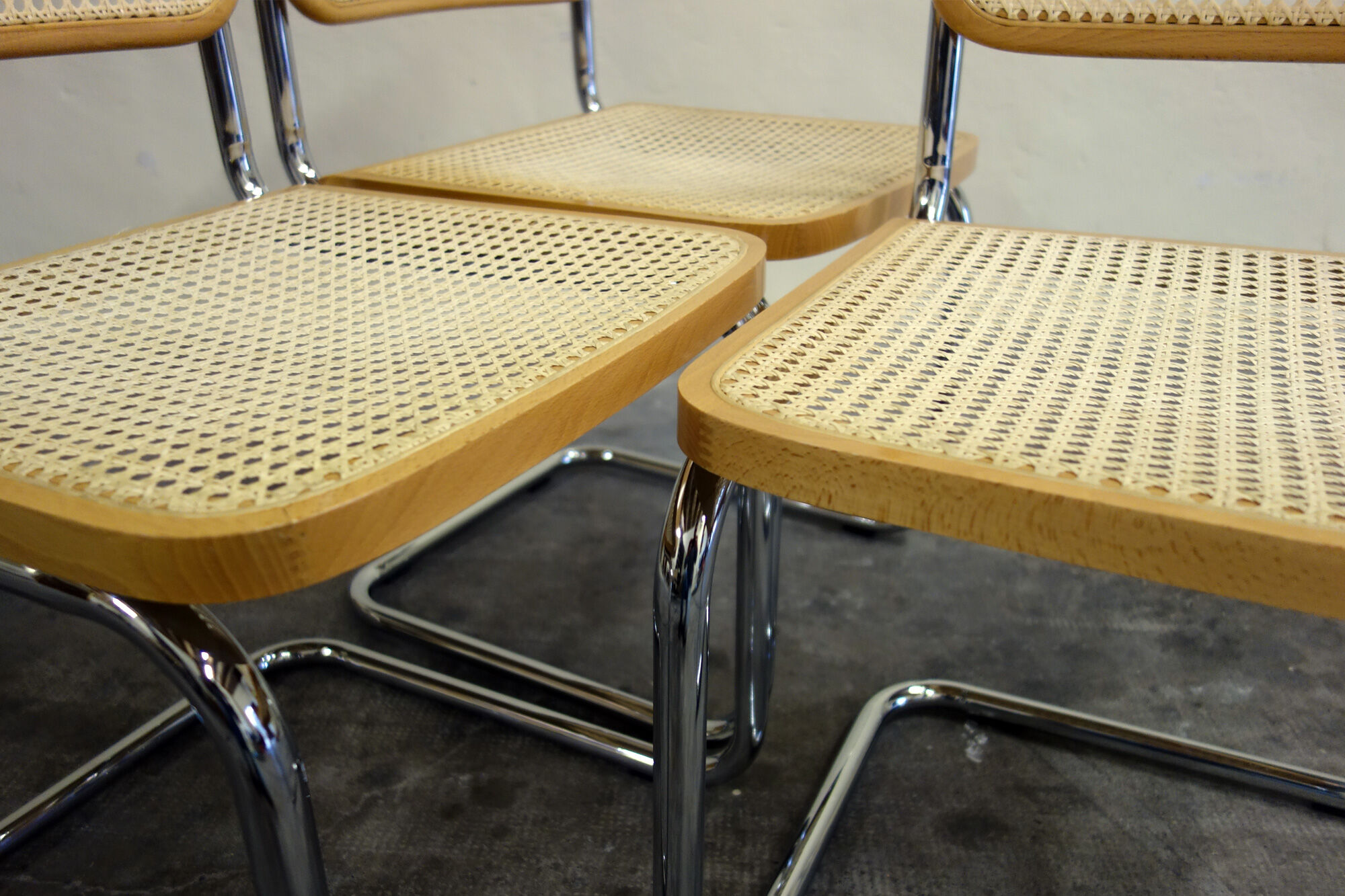 Série de 6 chaises Cesca B32 Marcel Breuer Italie