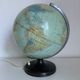 Vintage 1960 globe terrestrial lamp Süd-West Verlag Munich - 34 cm