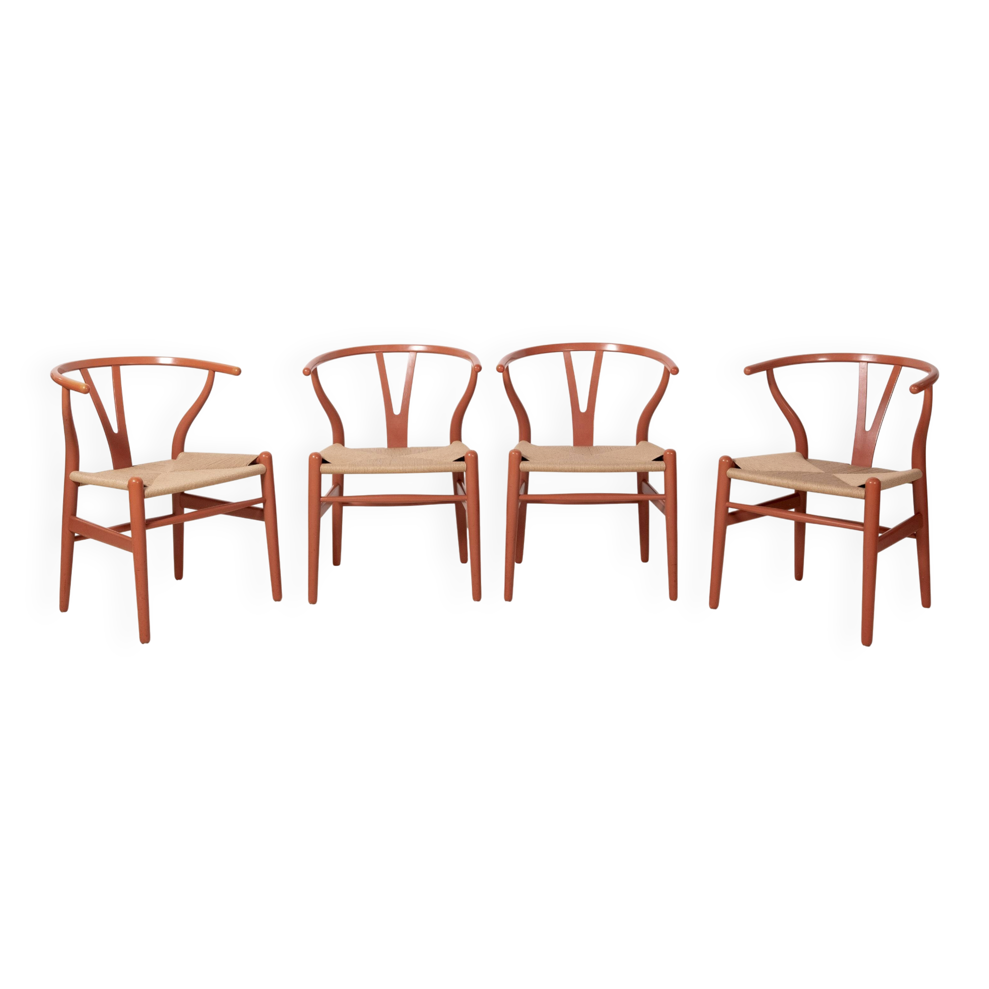 4x Hans J. Wegner Early CH24 Chaise Wishbone, années 1960