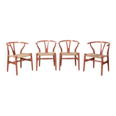 4x Hans J. Wegner Early CH24 Wishbone Chair, 1960s