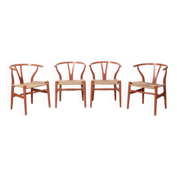 4x Hans J. Wegner Early CH24 Wishbone Chair, 1960s