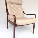 Leather Armchair by Fredrik A. Kayser for Vatne Møbler, 1960