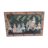 Fabric painting ancient pattern india hindu