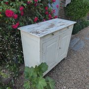 Old patinated wooden sideboard