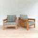 Paire de fauteuils années 80