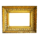 Antique gilded frame in wood and stucco, carved, original gilding