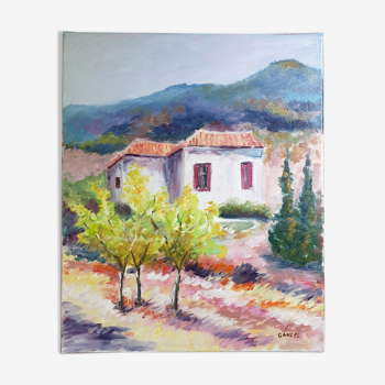 Landscape of Provence on canvas