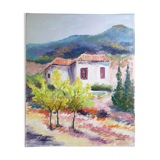 Landscape of Provence on canvas
