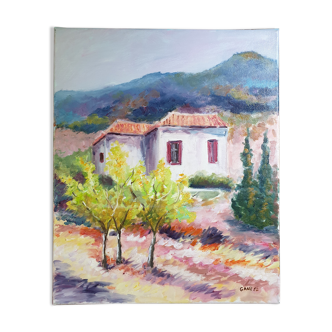 Landscape of Provence on canvas
