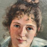 Portrait of a young woman circa 1890 - 1900