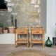 Paire de chevets rotin vintage