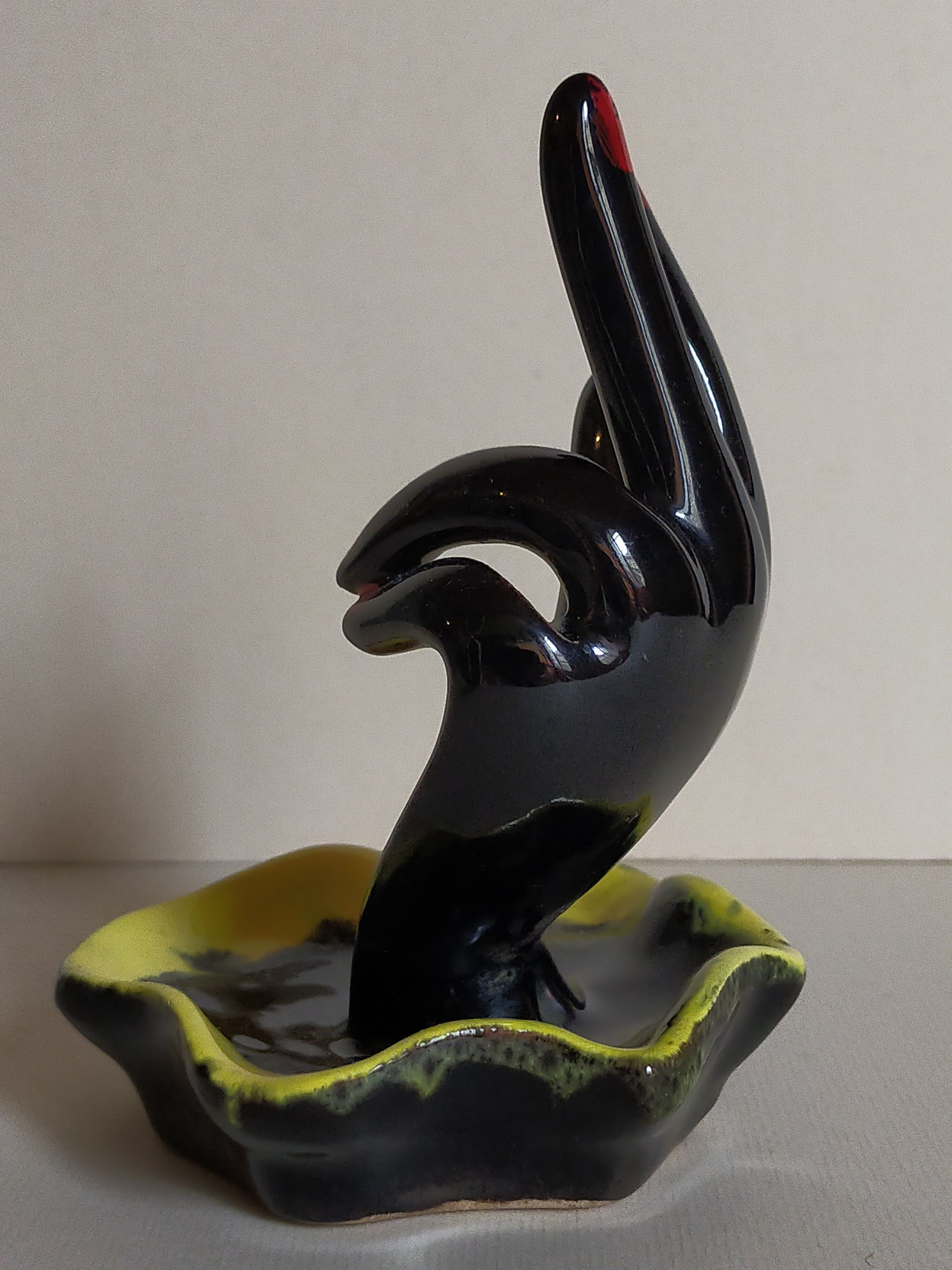 Hand ceramic baguier by Luc Vallauris 1950s