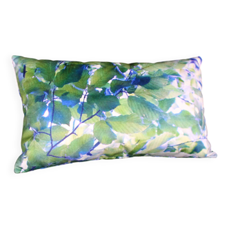 Coussin en velours “Bleutée”