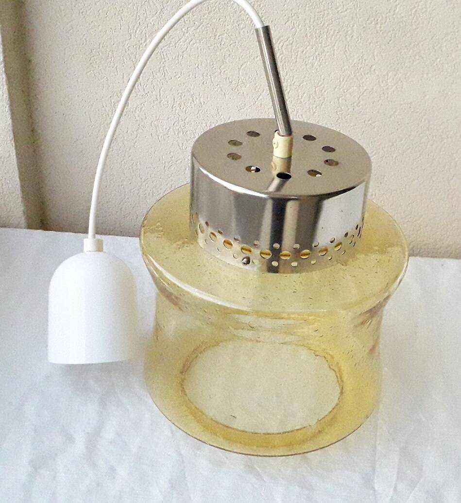 Bubble glass pendant light from the 70s