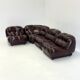 Dark brown Nuvolone modular lounge sofa by Rino Maturi for Mimo Padova
