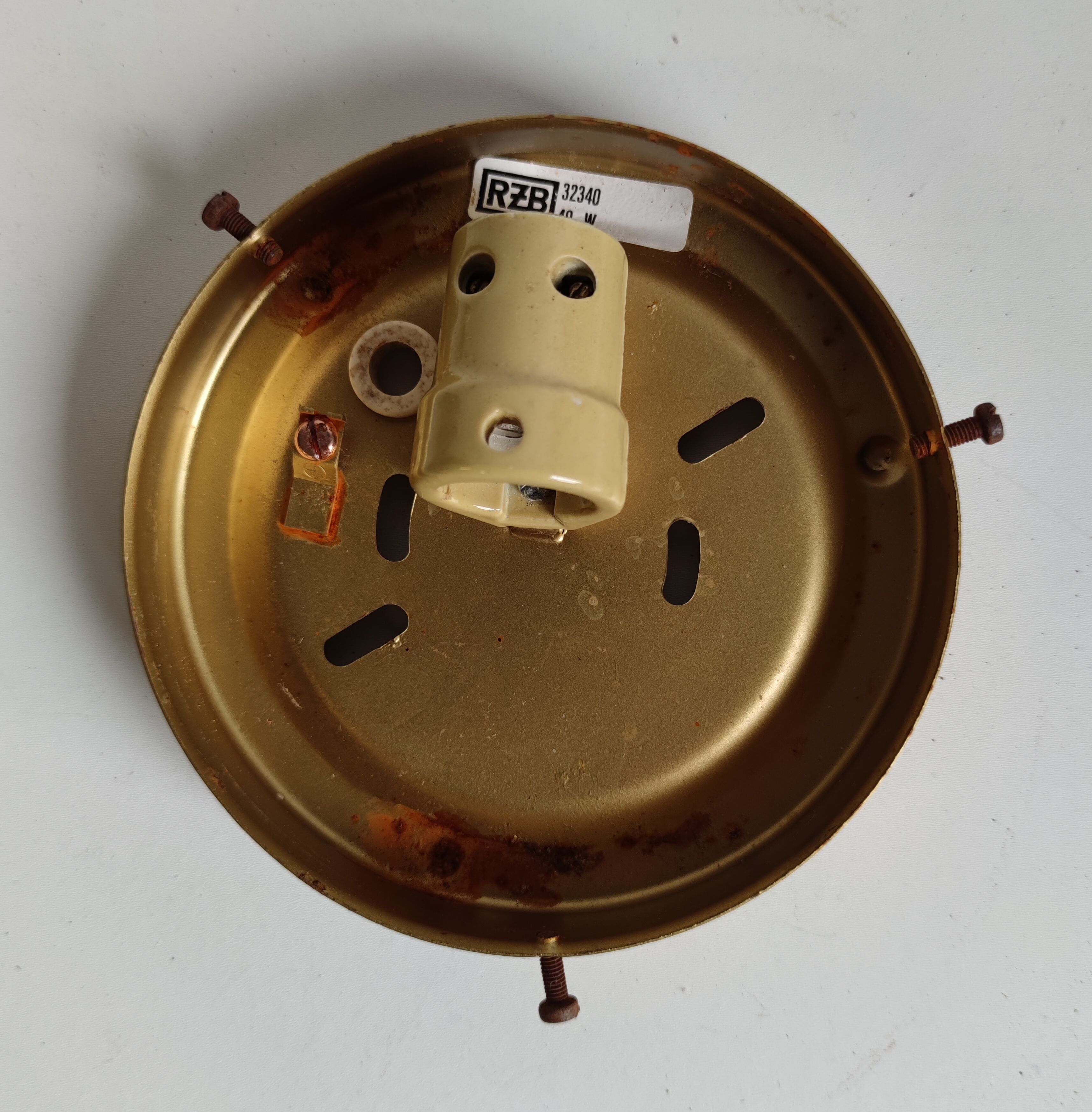 Smoked glass ceiling lamp flower shape