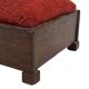 Pouf Art Déco design des années 30, tabouret minimaliste modèle bas.