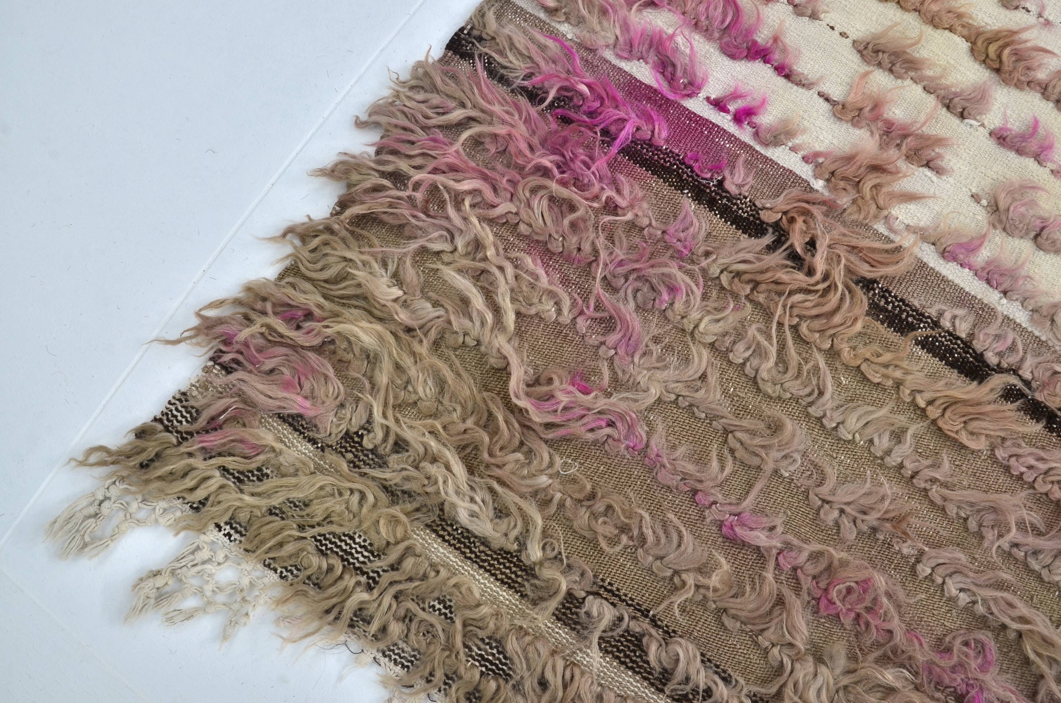 Vintage Anatolian Angora Wool Rug sku 3076